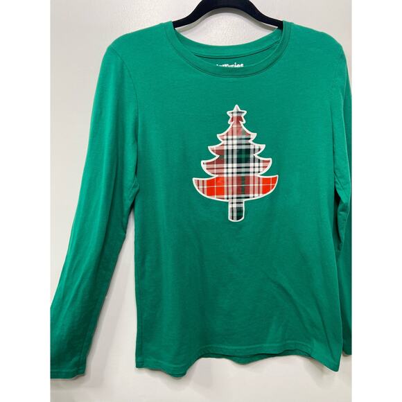 Jammies For Your Families Merry Bright Tree Top & Bottom Pajama‎ Set Green Red S - Picture 2 of 13